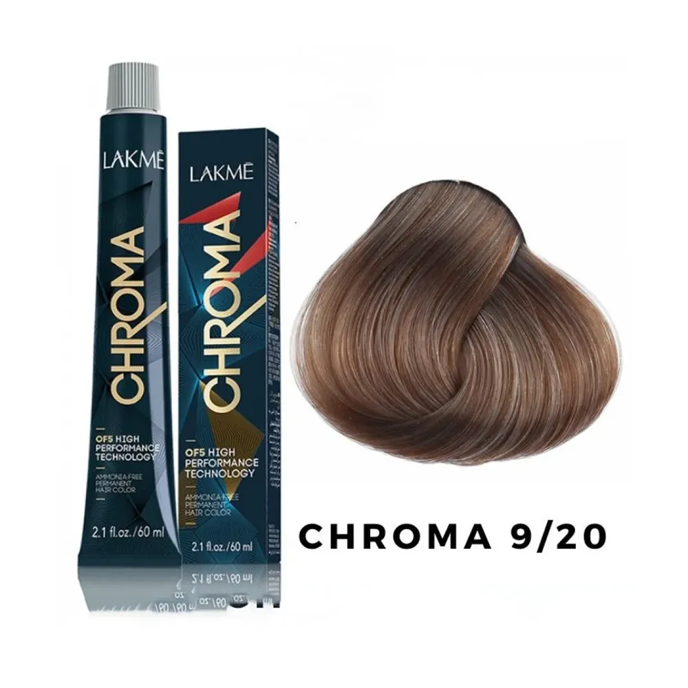 Lakme Chroma Permanent Hair Color - 9/20 Violet Very Light Blonde (60 ml) thumbnail 4