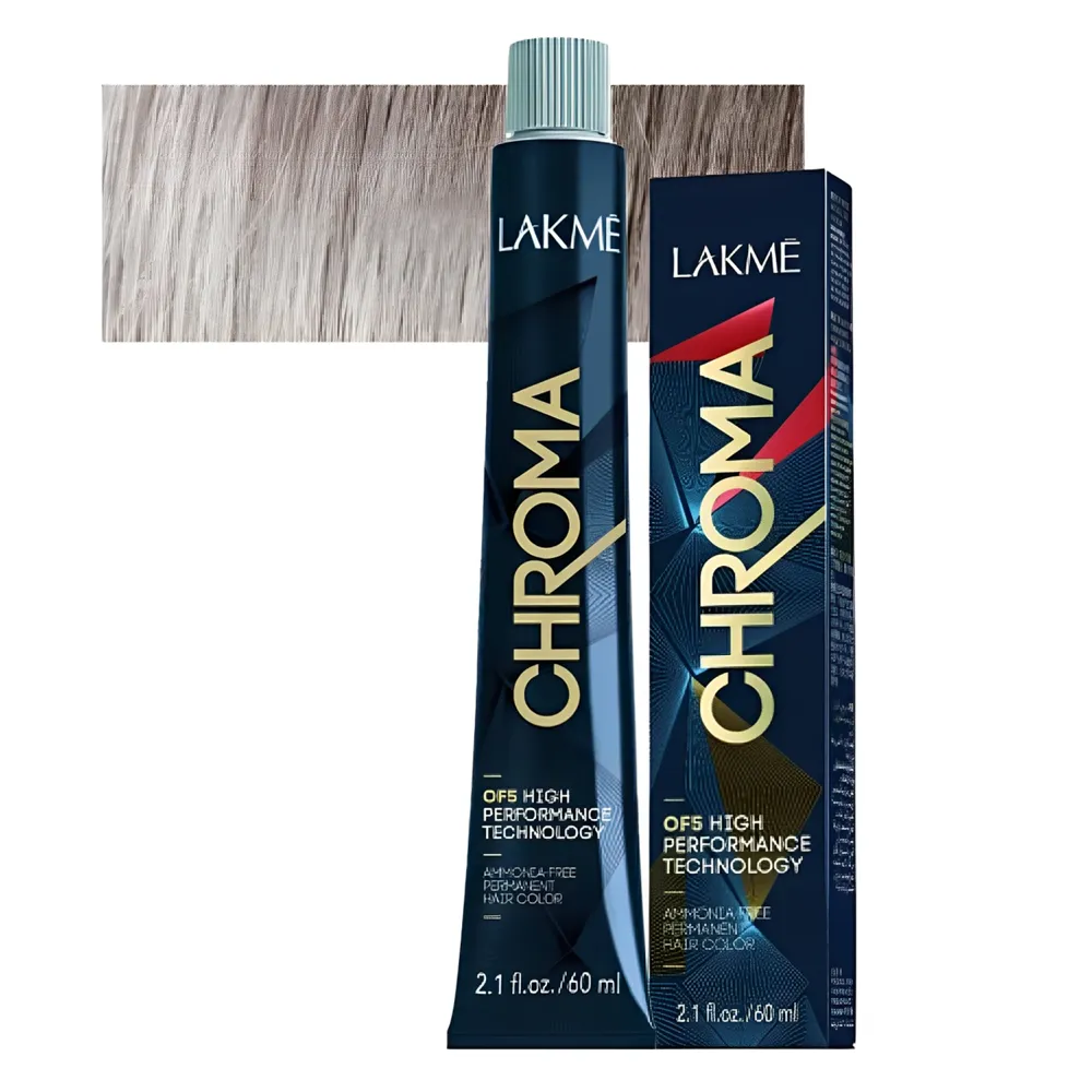 Lakme Chroma Permanent Hair Color - 10/17 Blue Ash Platinum Blonde thumbnail 4