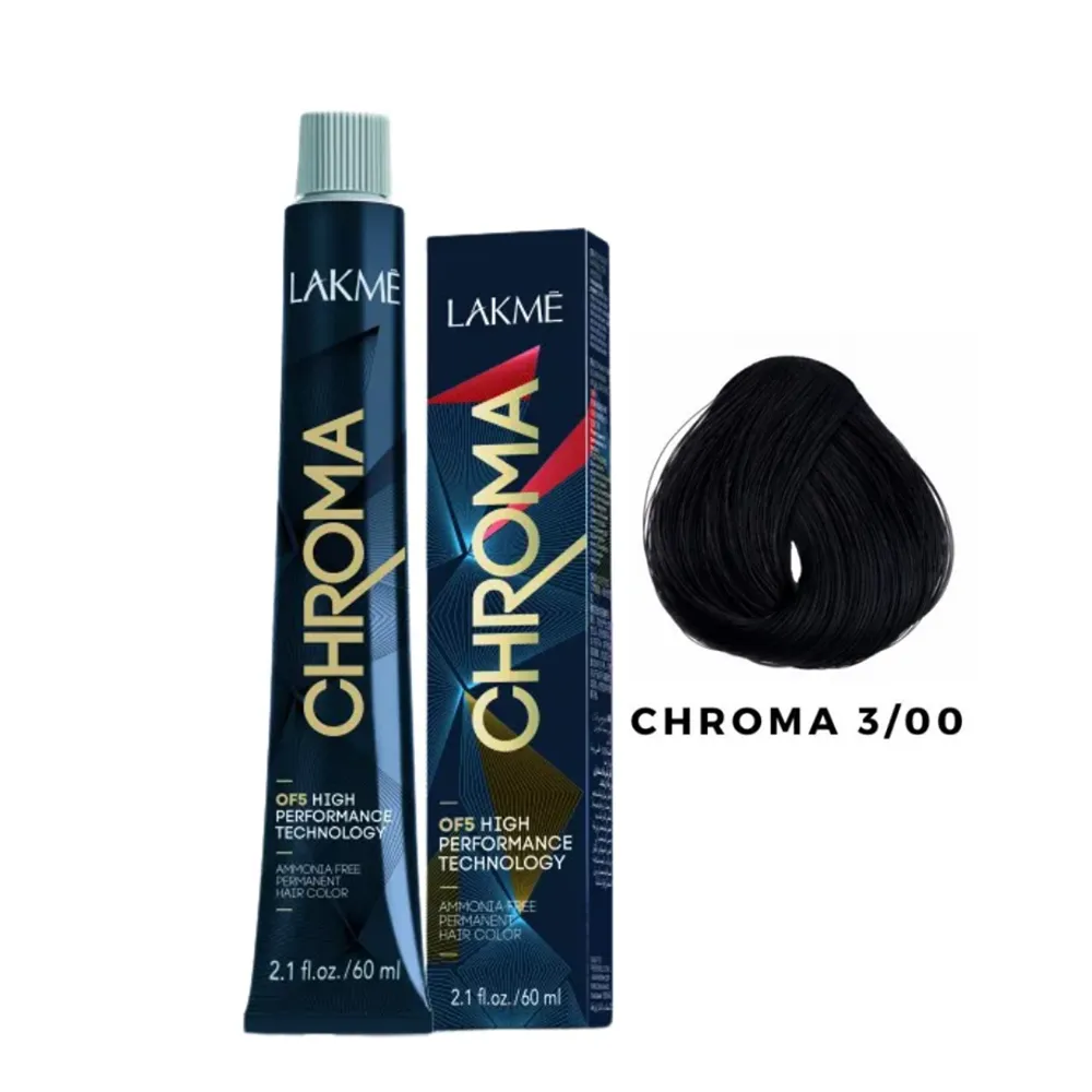 Lakme Chroma Permanent Hair Color - 3/00 Dark Brown thumbnail 4