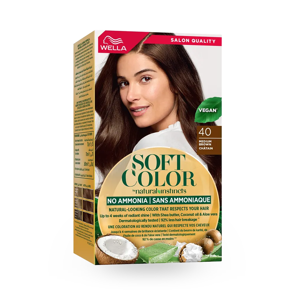 Wella Soft Color Kit - 40 Medium Brown thumbnail 1