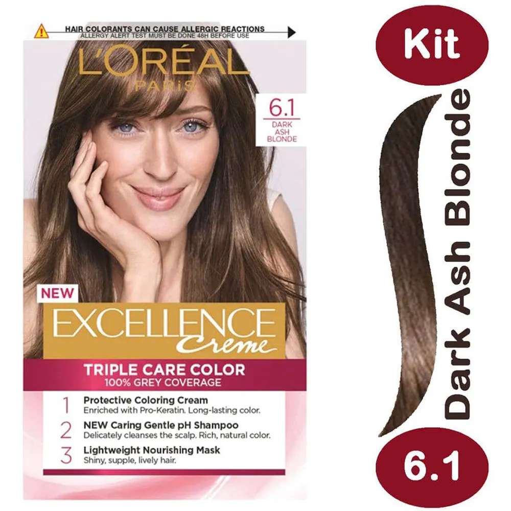 L’Oréal Paris Excellence Creme - 6.1 Dark Ash Blonde thumbnail 2