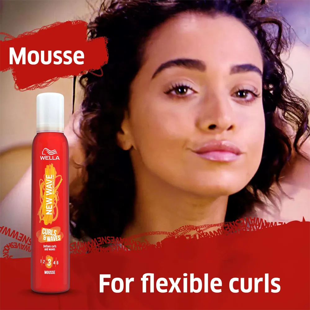 Wella New Wave Curls and Waves Hair Mousse - 200 ml thumbnail 3
