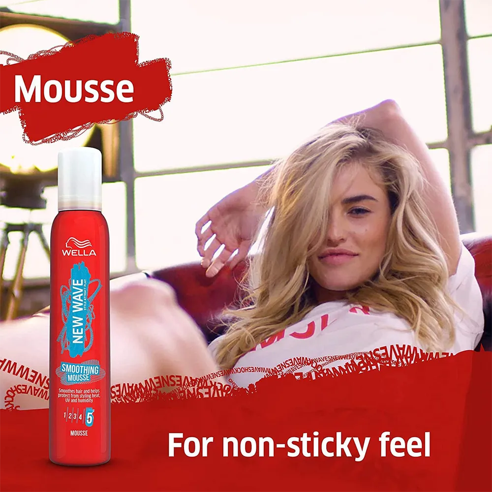 Wella New Wave Smoothing Hair Mousse - 200 ml thumbnail 3