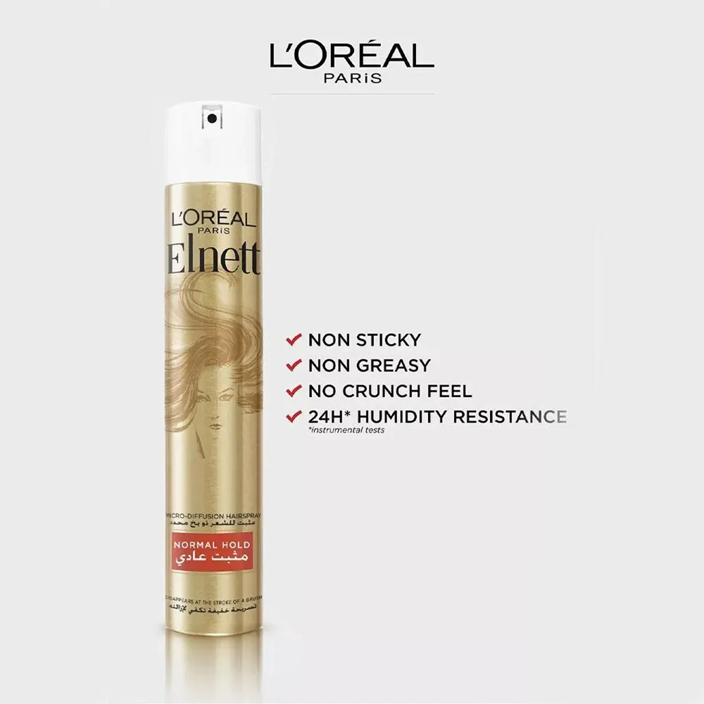 L'Oréal Paris Elnett Satin Normal Strength Hairspray - 200 ml thumbnail 2