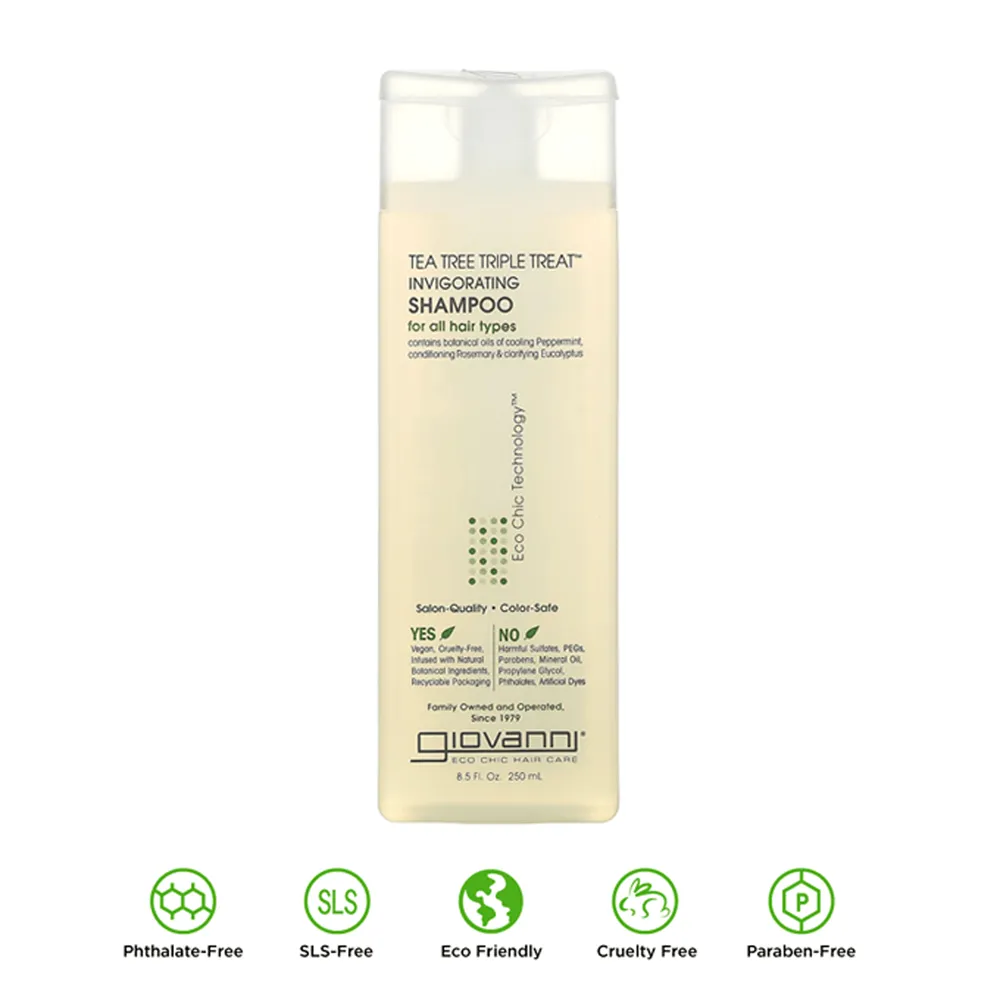 Giovanni Tea Tree Triple Treat Invigorating Shampoo - 250 ml thumbnail 2