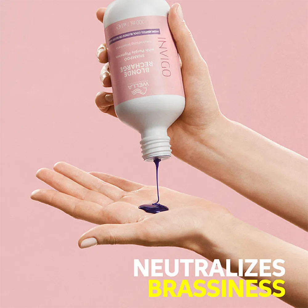 Wella Professionals Invigo Blonde Recharge Shampoo - 300 ml thumbnail 2
