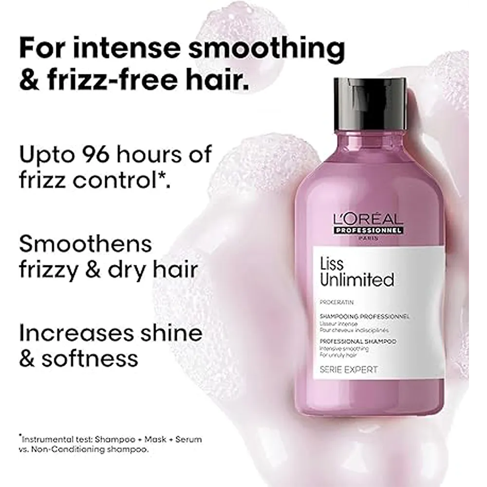 L'Oreal Professionnel Serie Expert Liss Unlimited Shampoo - 300 ml thumbnail 2