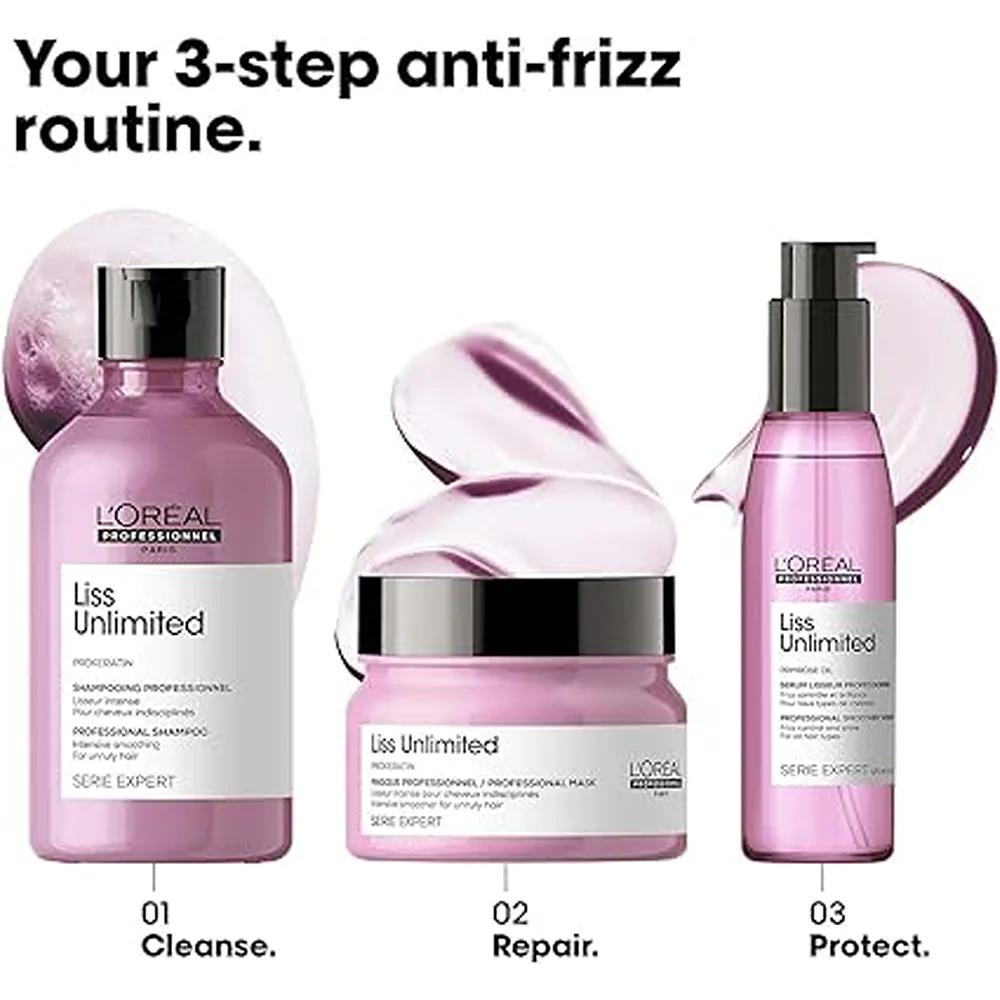 L'Oreal Professionnel Serie Expert Liss Unlimited Shampoo - 300 ml thumbnail 3
