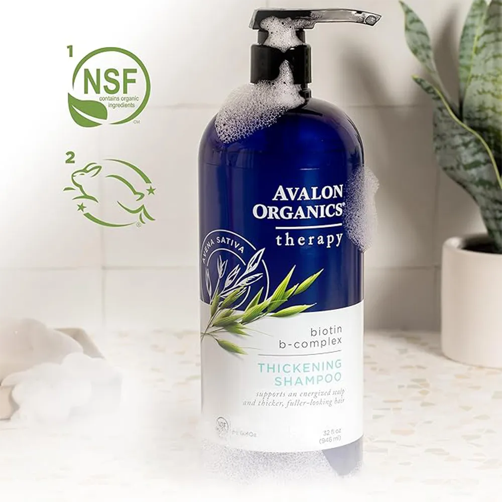 Avalon Organics Thickening Biotin B-Complex Shampoo - 946 ml thumbnail 2