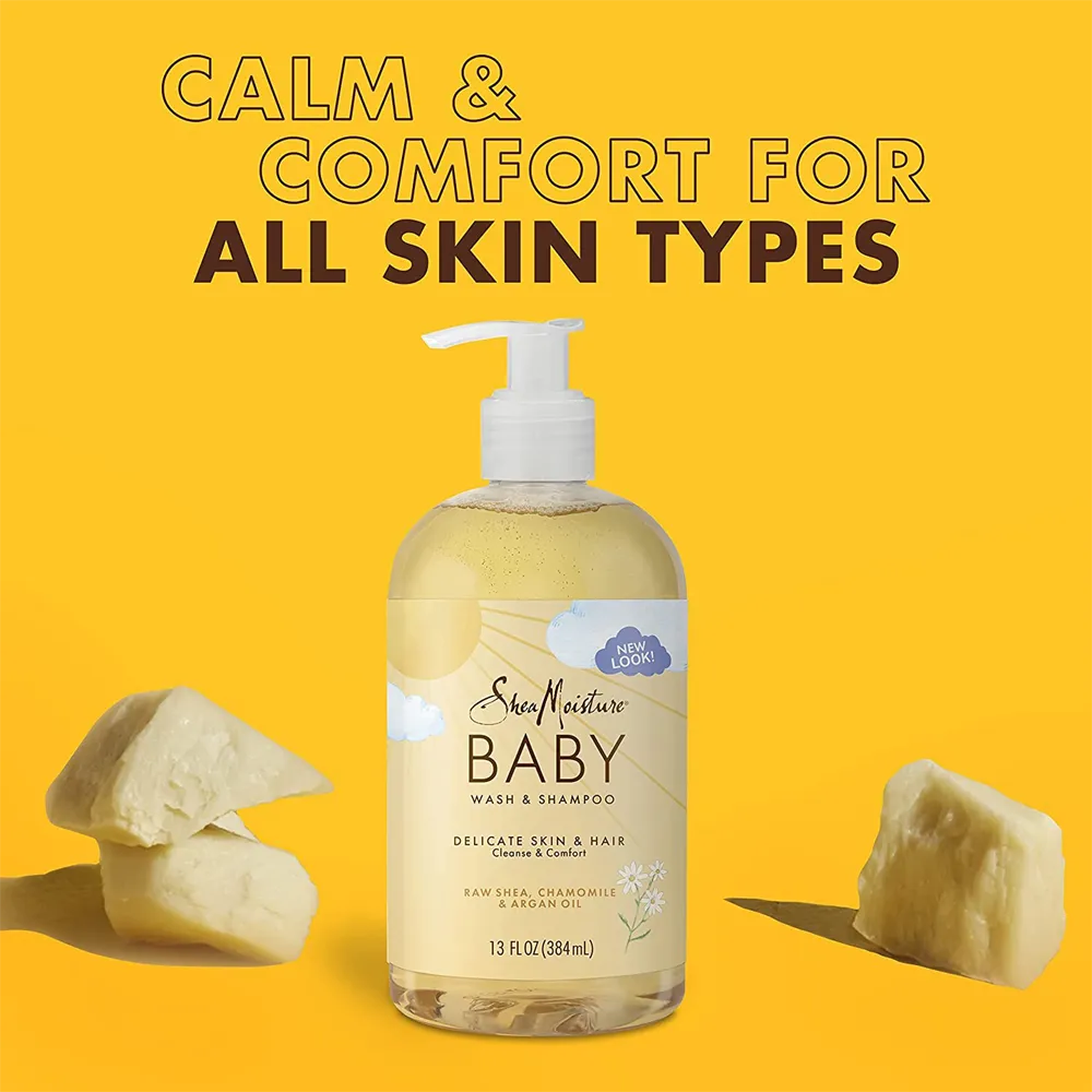 Shea Moisture Raw Shea Chamomile & Argan Oil Baby Wash & Shampoo - 384 ml thumbnail 4