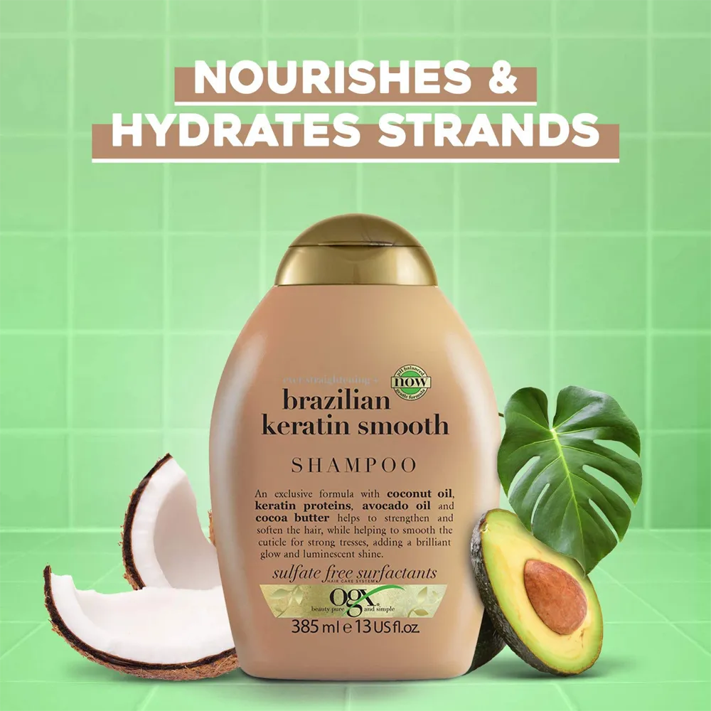 OGX Ever Straightening + Brazilian Keratin Therapy Shampoo - 385 ml thumbnail 2