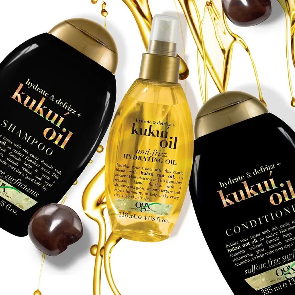 OGX Hydrate & Defrizz Kukui Oil Shampoo - 385 ml thumbnail 3