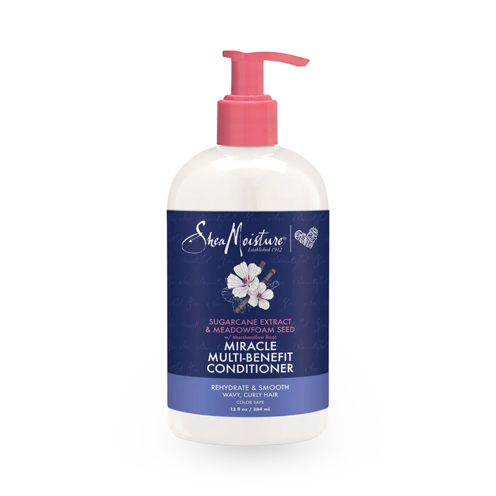 Shea Moisture Sugarcane Extract & Meadowfoam Seed Miracle Conditioner - 384 ml thumbnail 1