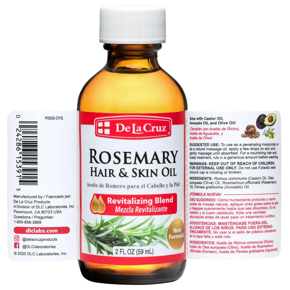 De La Cruz Rosemary Hair And Skin Oil - 59 ml thumbnail 2