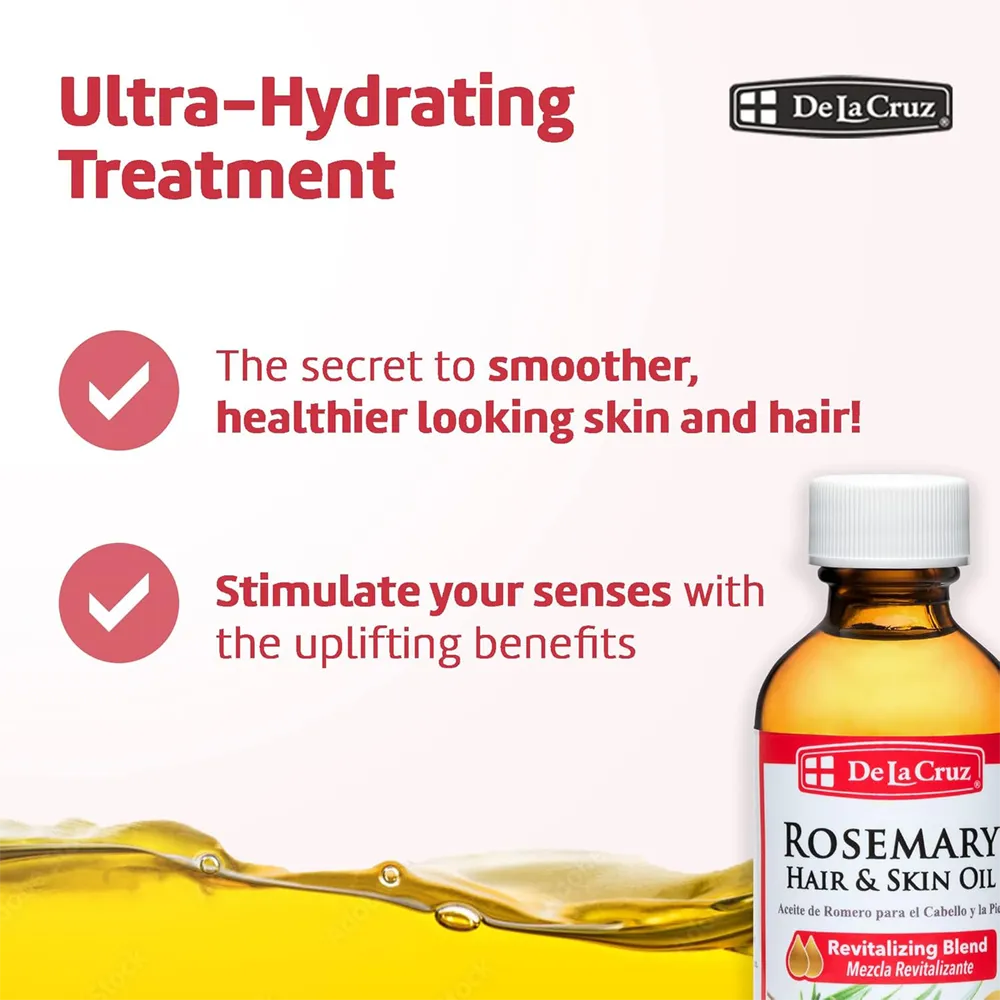 De La Cruz Rosemary Hair And Skin Oil - 59 ml thumbnail 3