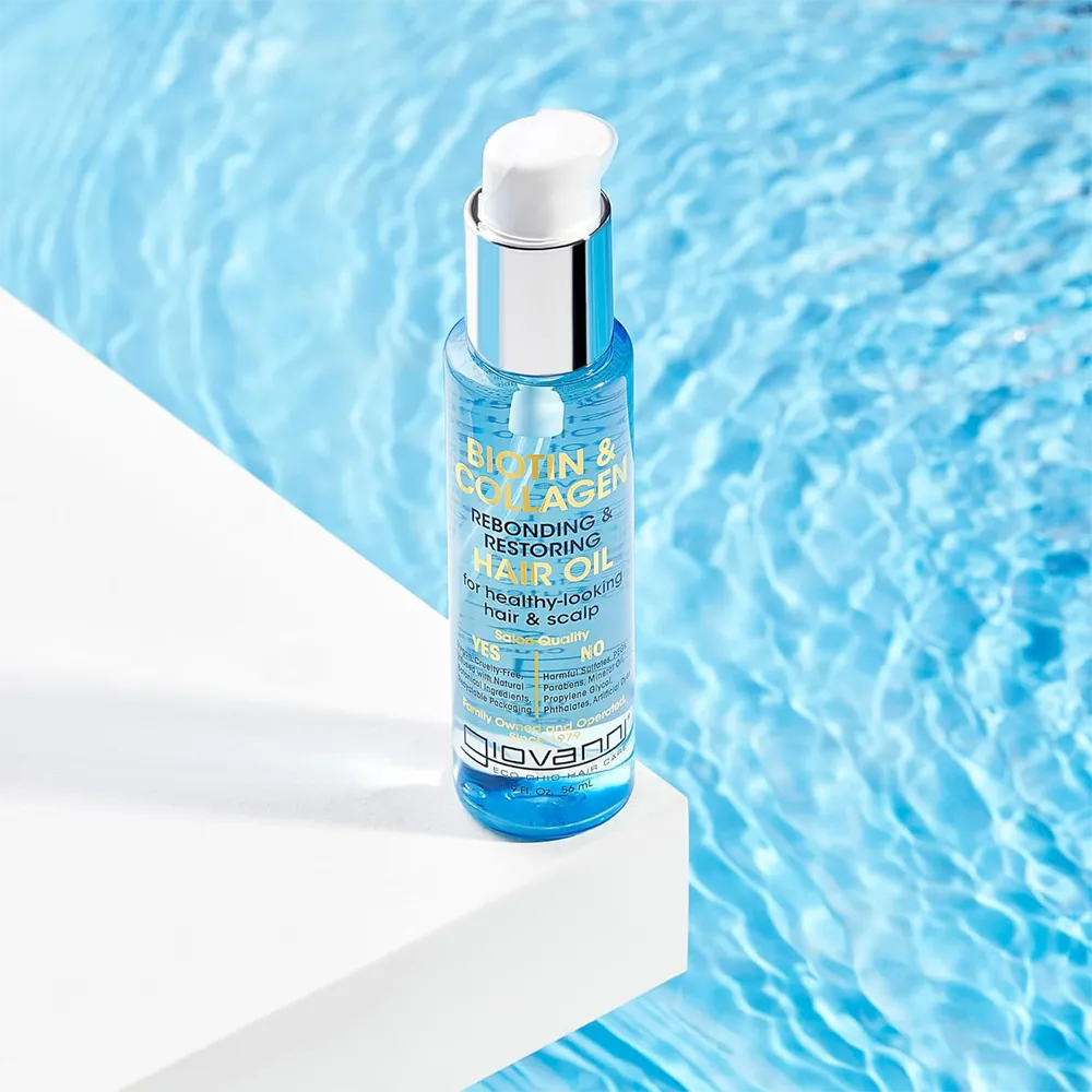 Giovanni Biotin & Collagen Rebonding & Restoring Hair Oil - 56 ml thumbnail 3