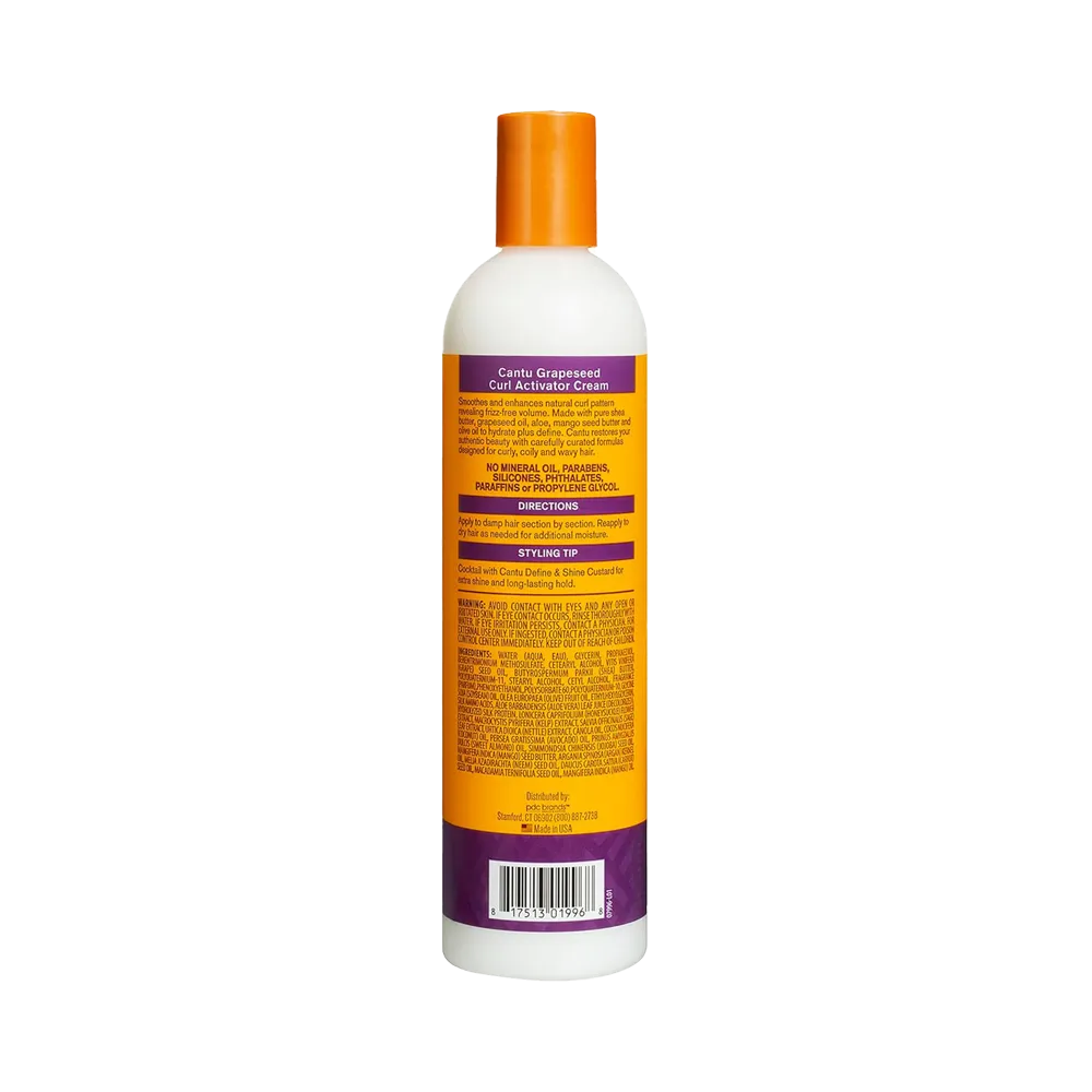 Cantu Grapeseed Strengthening Curl Activator Cream - 355 ml thumbnail 2