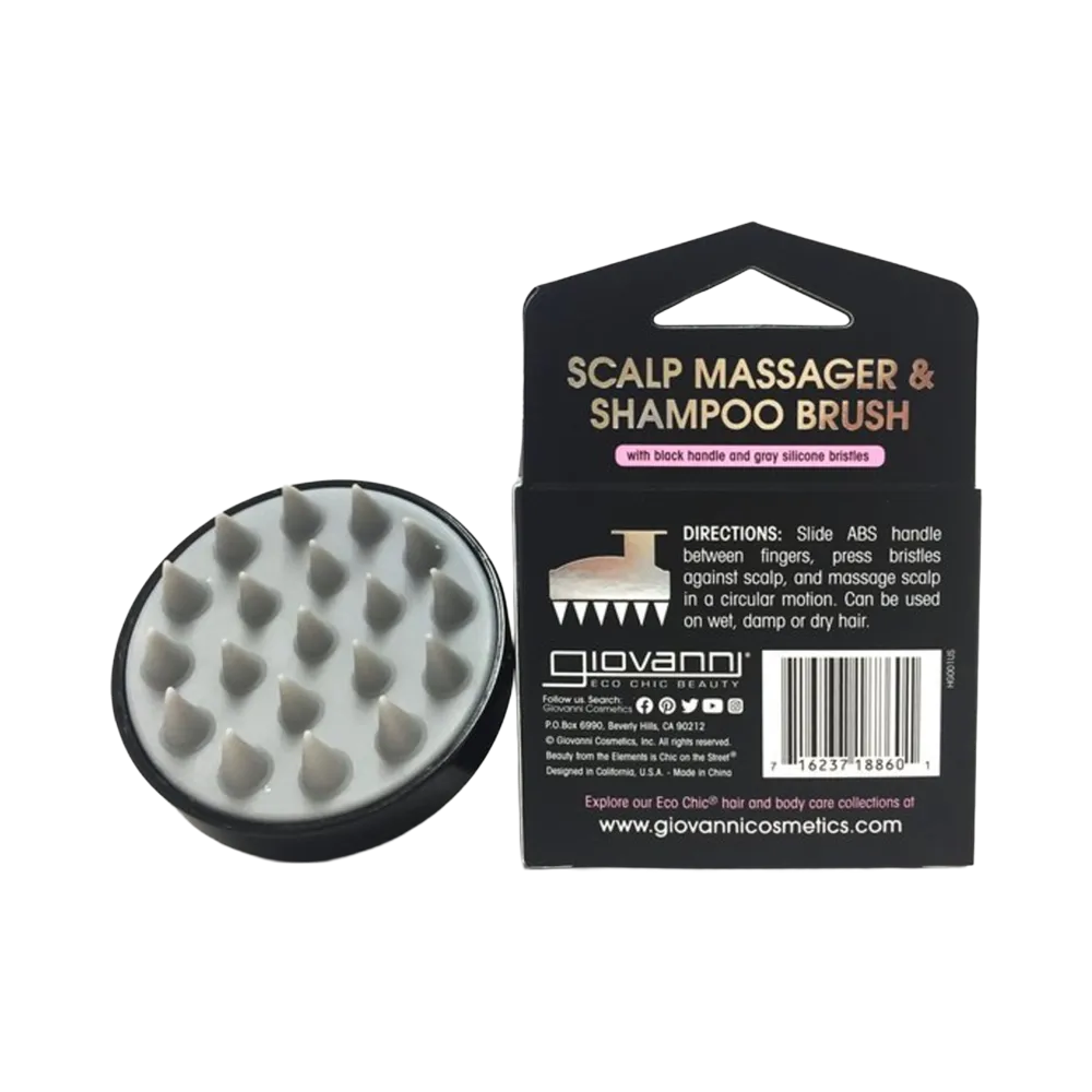 Giovanni Scalp Massager & Shampoo Brush - Tan Handle thumbnail 1