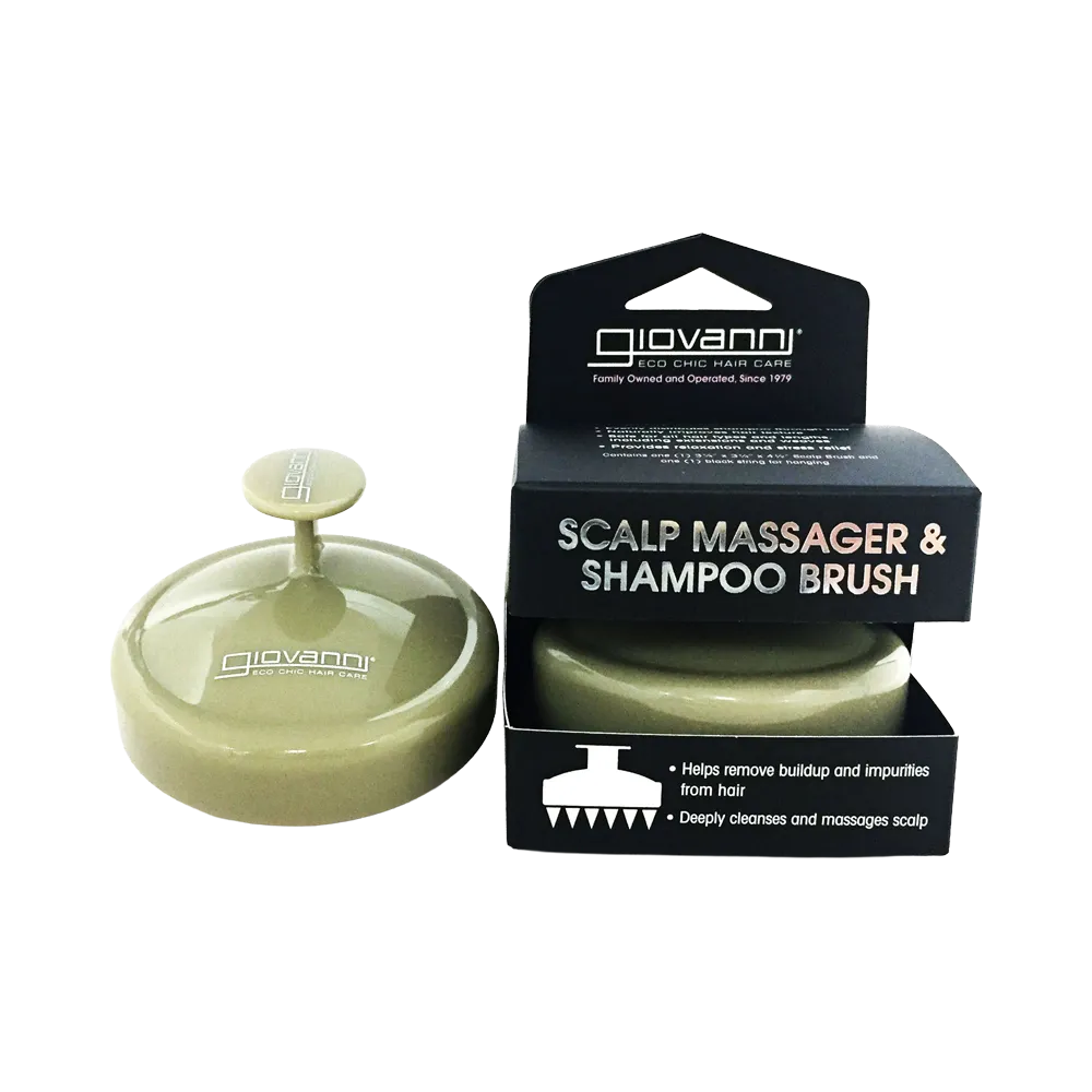 Giovanni Scalp Massager & Shampoo Brush - Tan Handle thumbnail 3