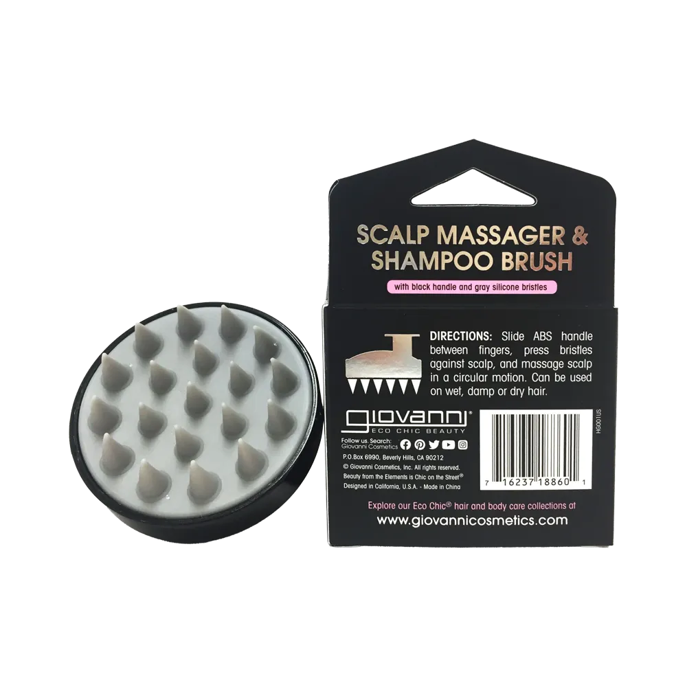 Giovanni Scalp Massager & Shampoo Brush - Black Handle thumbnail 3