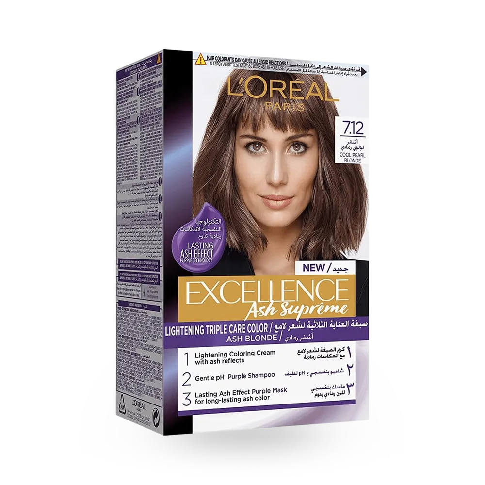 L'Oreal Paris Excellence Ash Supreme Hair Color - 7.12 Cool Pearl Blonde thumbnail 1