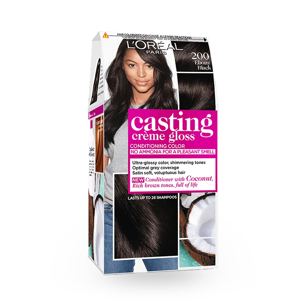 L'Oreal Paris Casting Creme Gloss - 200 Ebony Black thumbnail 1