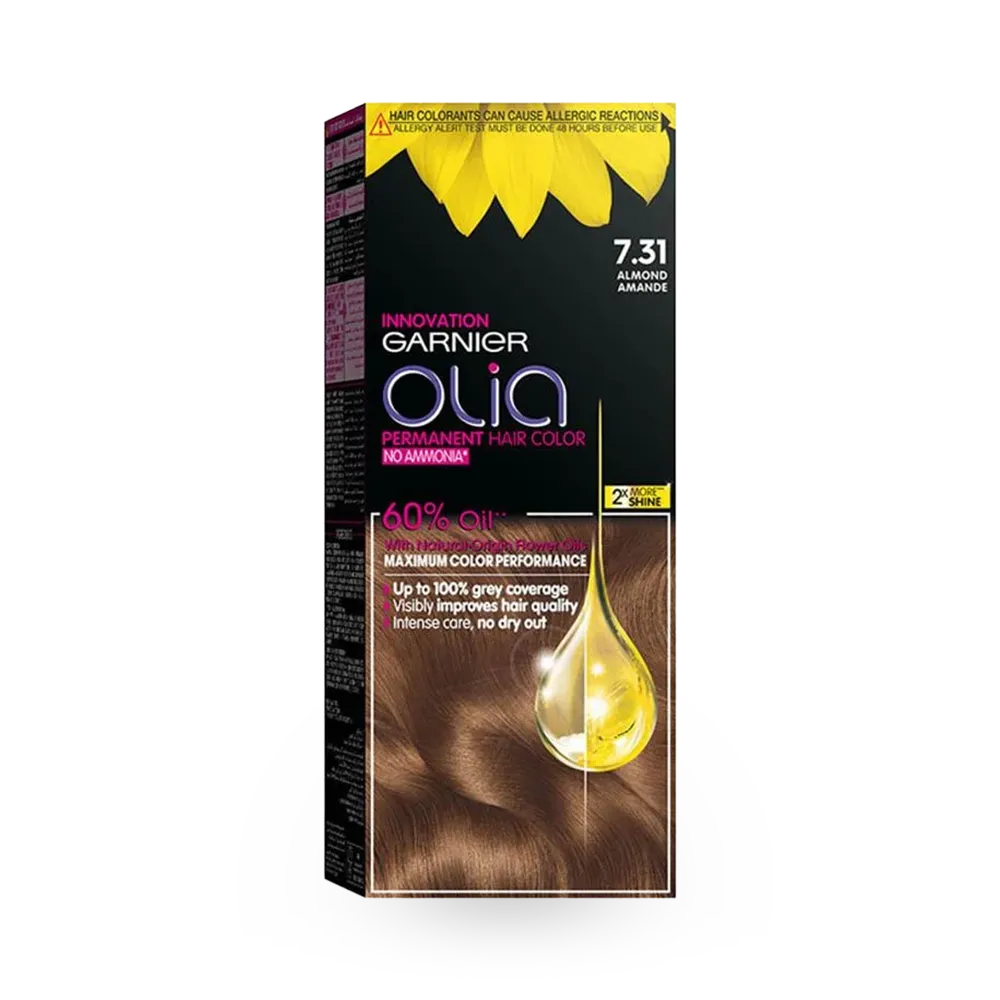 Garnier Olia No Ammonia Permanent Haircolor - 7.31 Almond thumbnail 1