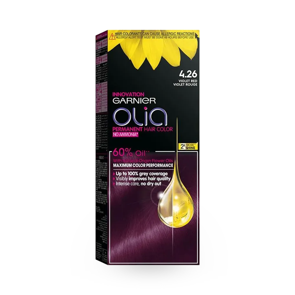 Garnier Olia No Ammonia Permanent Haircolor - 4.26 Violet Red thumbnail 1