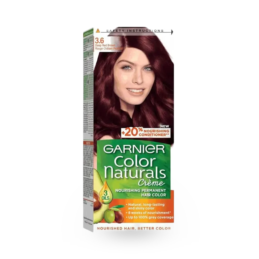 Garnier Color Naturals Creme - 3.6 Deep Red Brown thumbnail 1