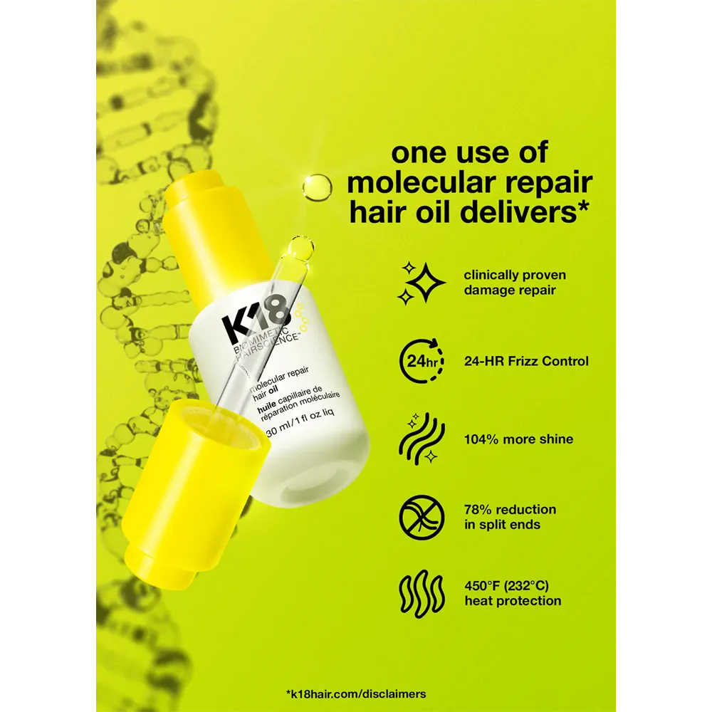 K18 Molecular Repair Hair Oil - 30 ml thumbnail 3