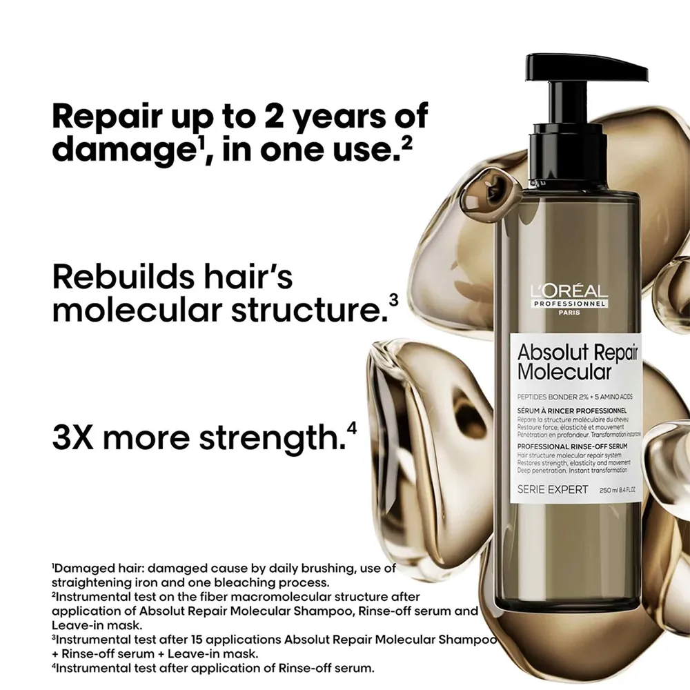 L'Oréal Professionnel Paris Absolut Repair Molecular Rinse-Off Serum - 250 ml thumbnail 2