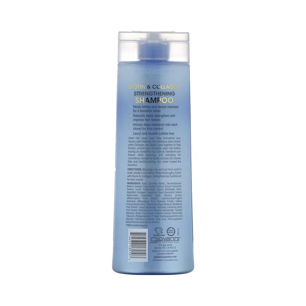 Giovanni Biotin & Collagen Strengthening Shampoo - 399 ml thumbnail 2