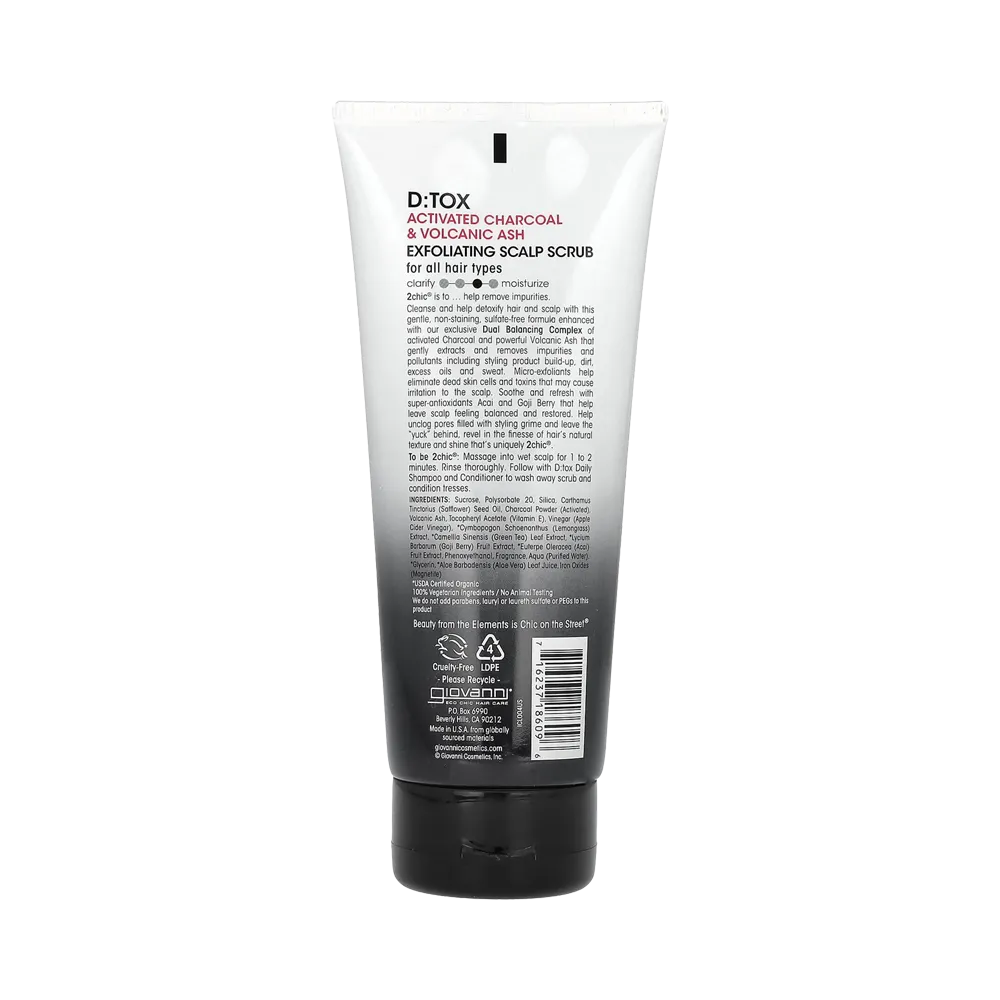 Giovanni 2Chic DTox Exfoliating Scalp Scrub - 207 ml thumbnail 2