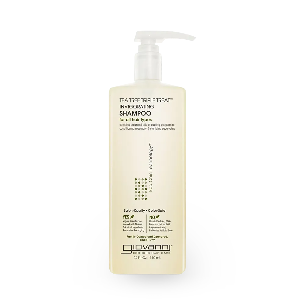 Giovanni Tea Tree Triple Treat Invigorating Shampoo - 710 ml thumbnail 1
