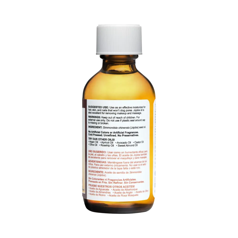 De La Cruz 100% Pure Unrefined Cold-Pressed Golden Jojoba Oil - 59 ml thumbnail 2