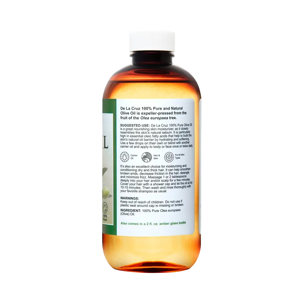 De La Cruz 100% Pure Expeller-Pressed Olive Oil - 236 ml thumbnail 2