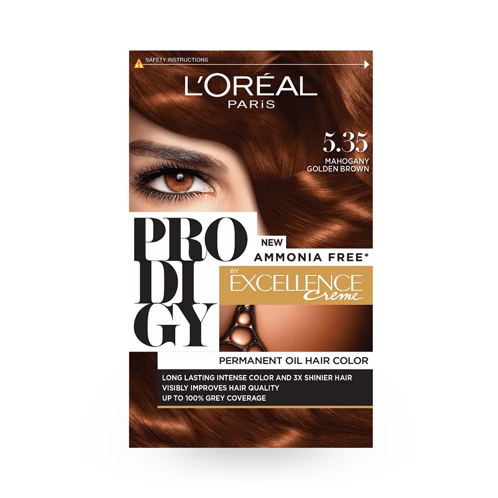 L’Oréal Paris Prodigy Ammonia Free - 5.35 Mahogany Golden Brown thumbnail 1
