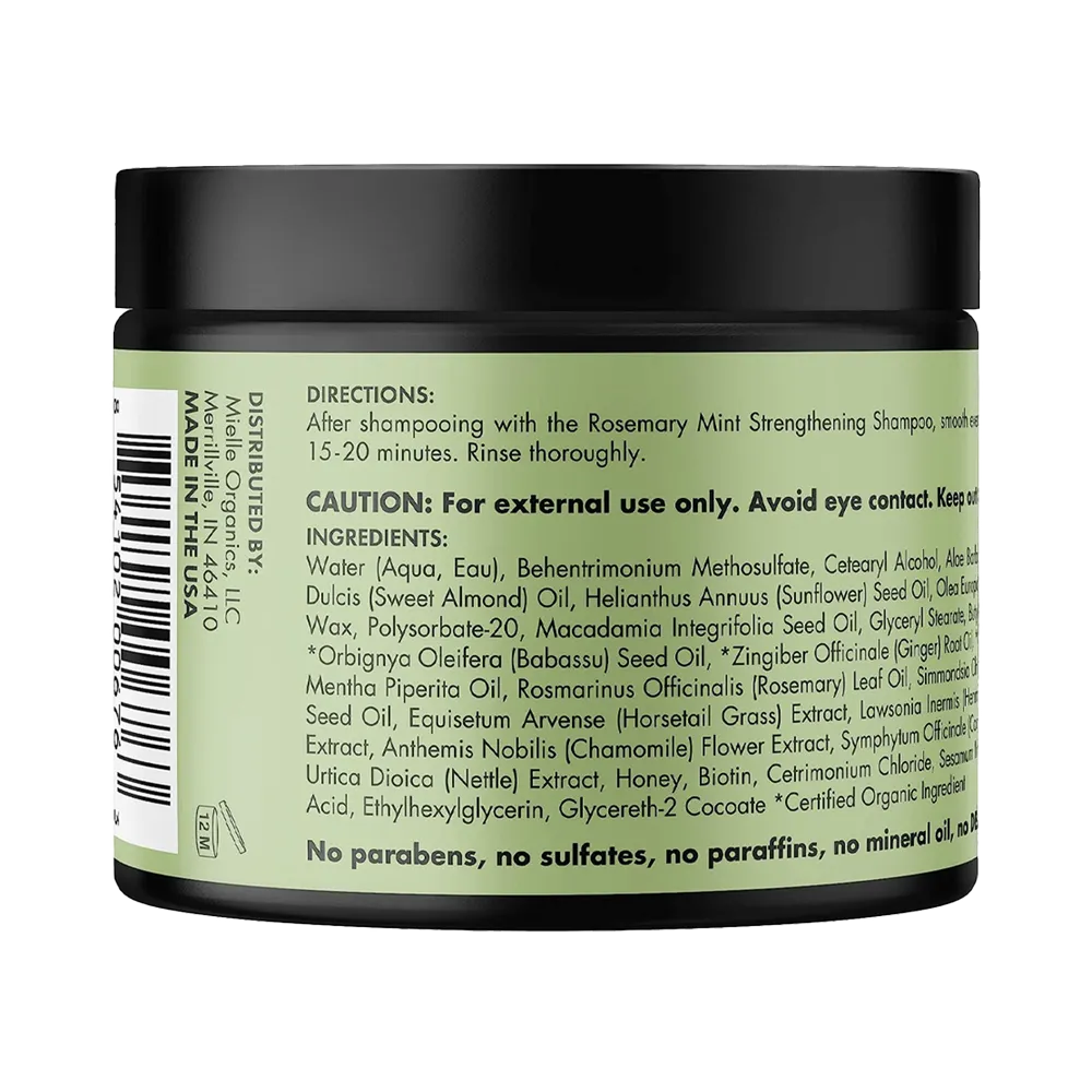 Mielle Rosemary Mint Strengthening Hair Masque - 340 g thumbnail 2