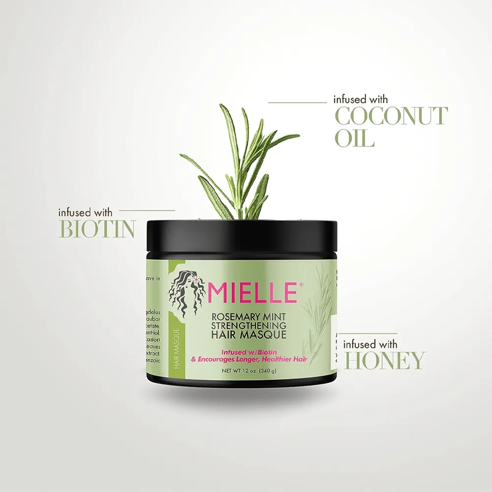 Mielle Rosemary Mint Strengthening Hair Masque - 340 g thumbnail 3