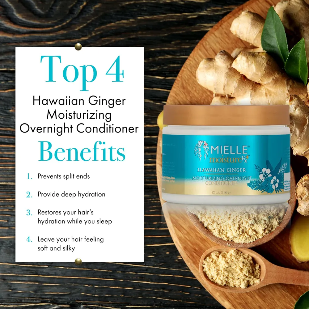 Mielle Moisture RX Hawaiian Ginger Moisturizing Overnight Conditioner - 340 g thumbnail 4