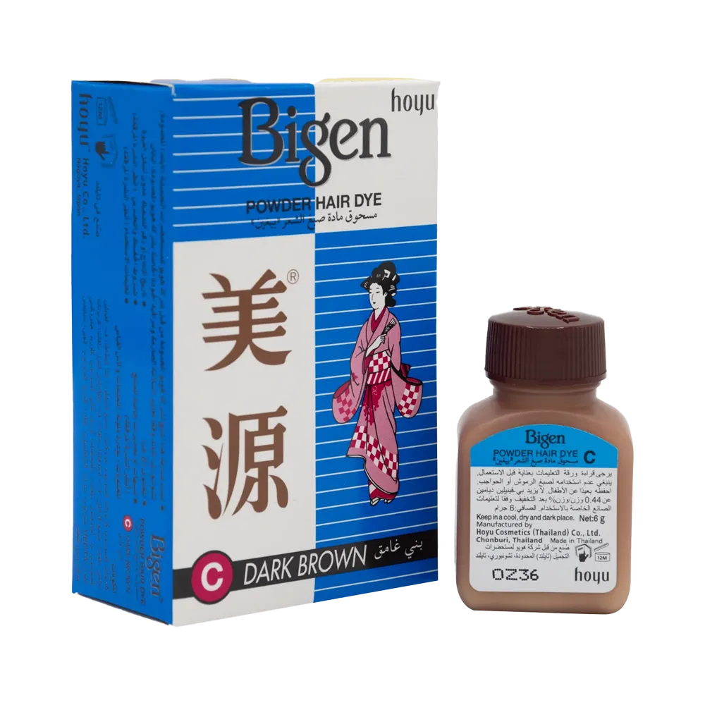 Bigen Powder Hair Dye - C Dark Brown (6 g) thumbnail 2