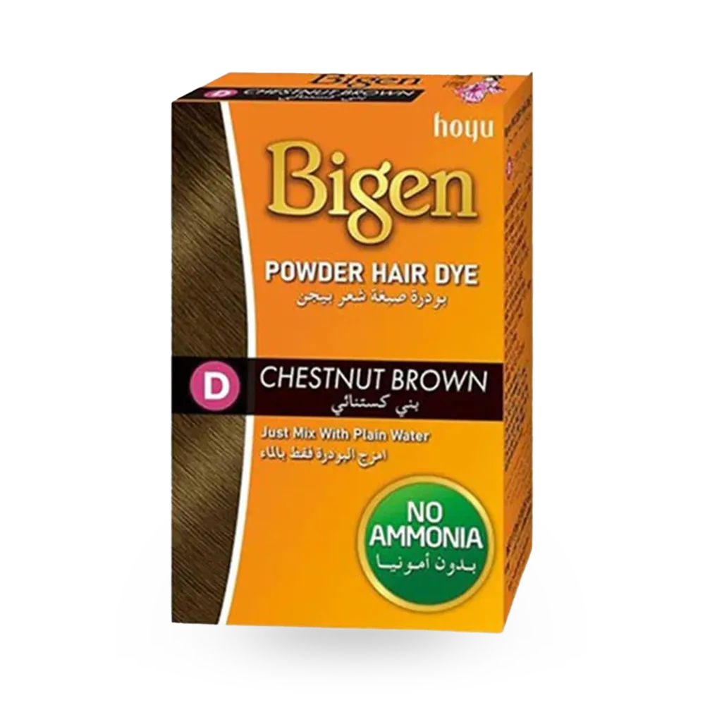 Bigen Powder Hair Dye - D Chestnut Brown (6 g) thumbnail 1
