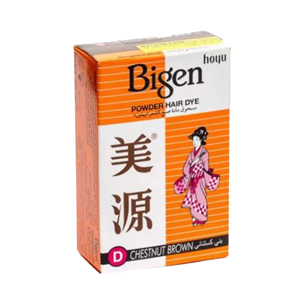Bigen Powder Hair Dye - D Chestnut Brown (6 g) thumbnail 2