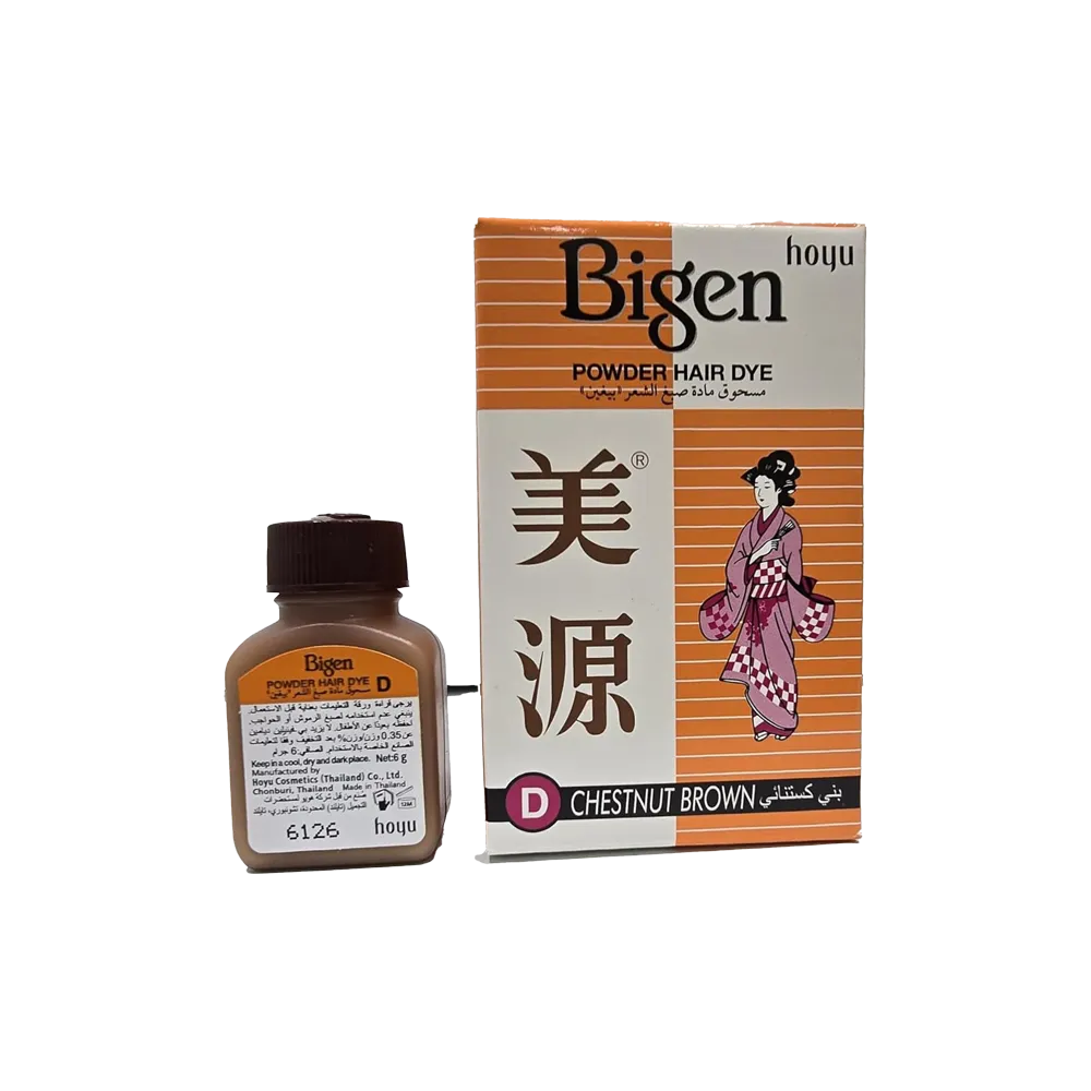 Bigen Powder Hair Dye - D Chestnut Brown (6 g) thumbnail 3