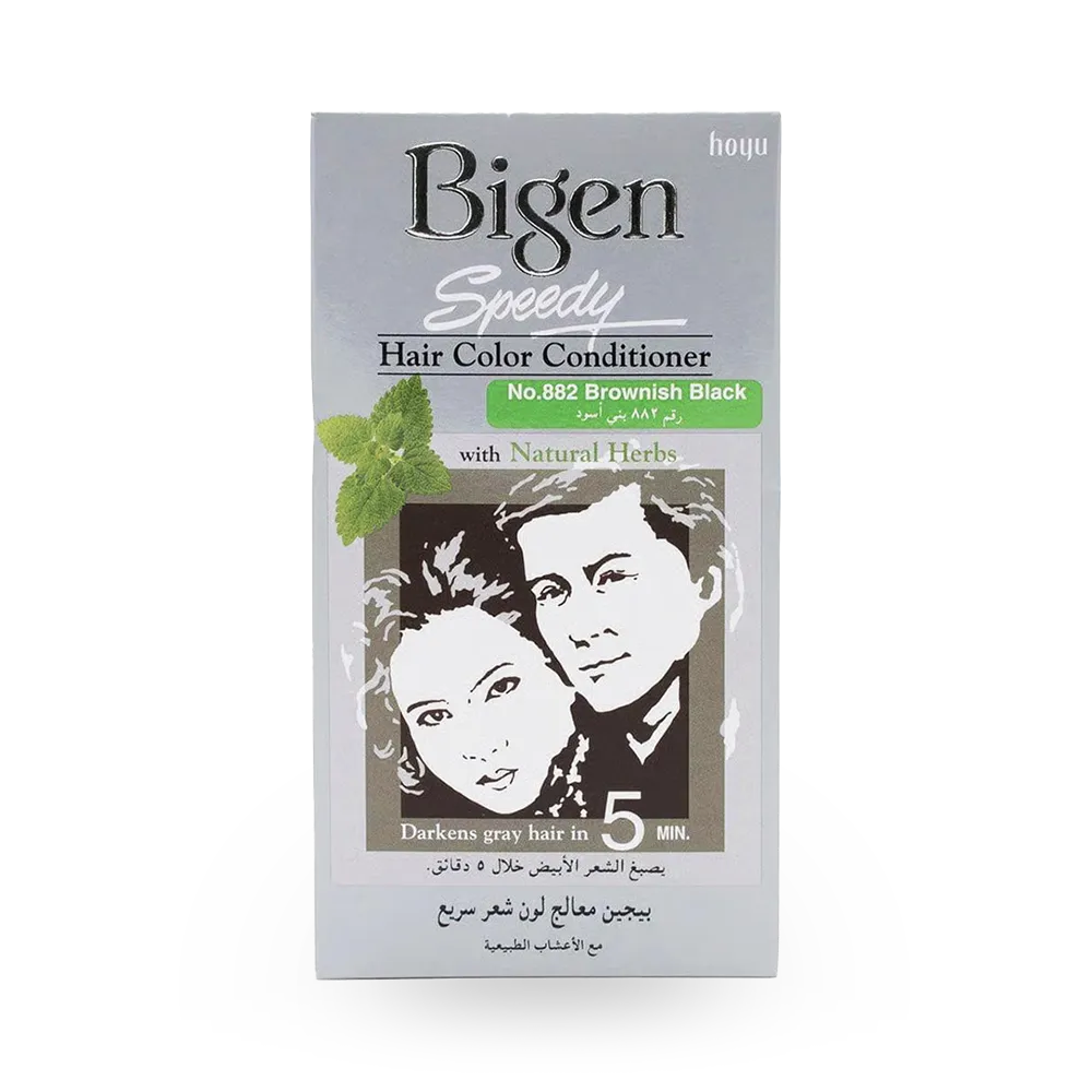 Bigen Speedy Hair Color Conditioner - 882 Brownish Black (80 g) thumbnail 1