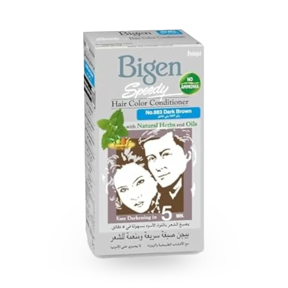 Bigen Speedy Hair Color Conditioner - 883 Dark Brown (80 g) thumbnail 1