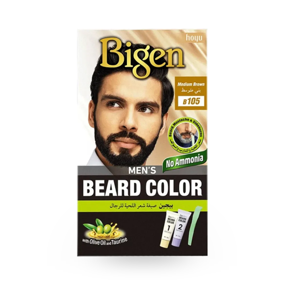 Bigen Men's Beard Color - B105 Medium Brown (40 g) thumbnail 1
