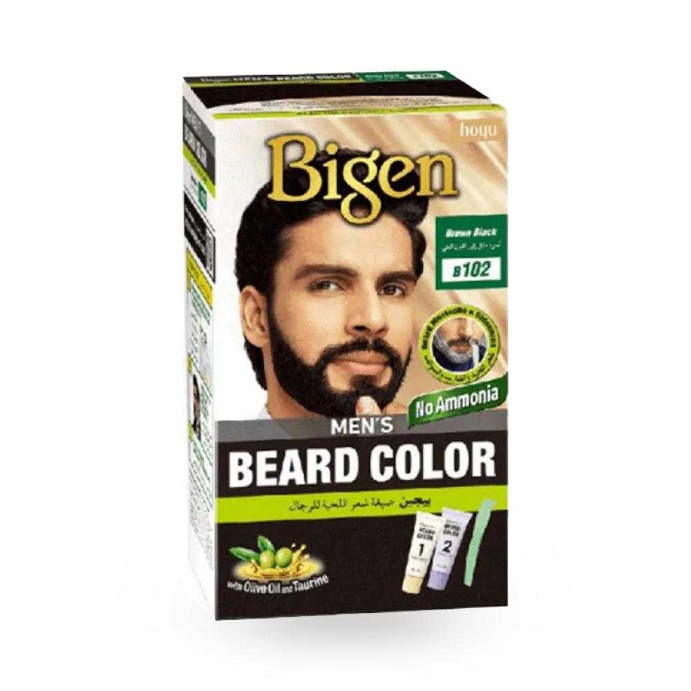 Bigen Men's Beard Color - B102 Brown Black (40 g) thumbnail 1