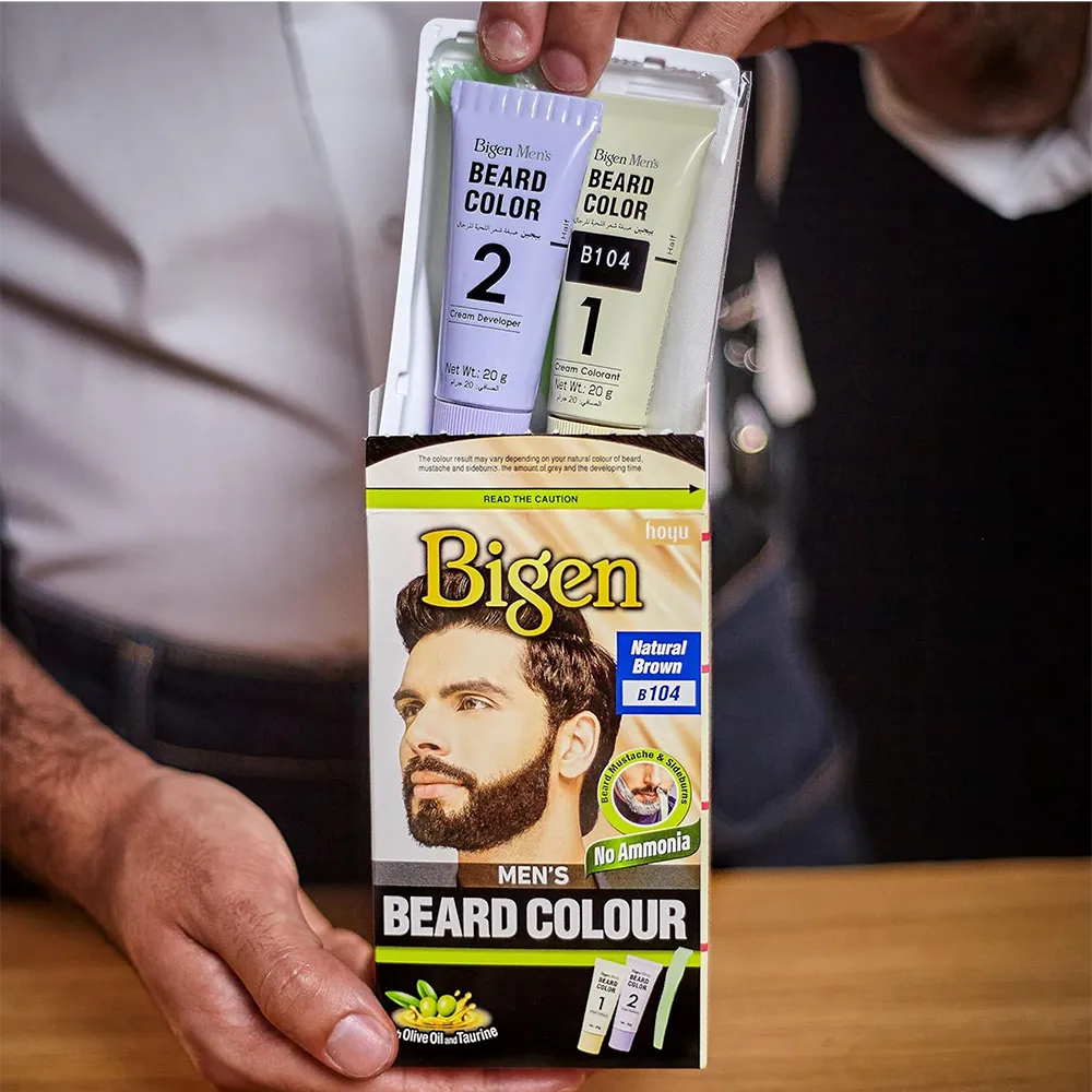 Bigen Men's Beard Color - B102 Brown Black (40 g) thumbnail 5