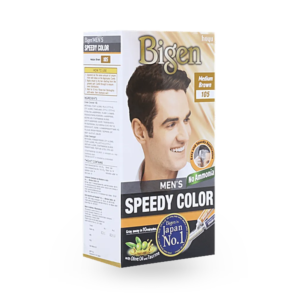 Bigen Men's Speedy Color - 105 Medium Brown (80 g) thumbnail 1